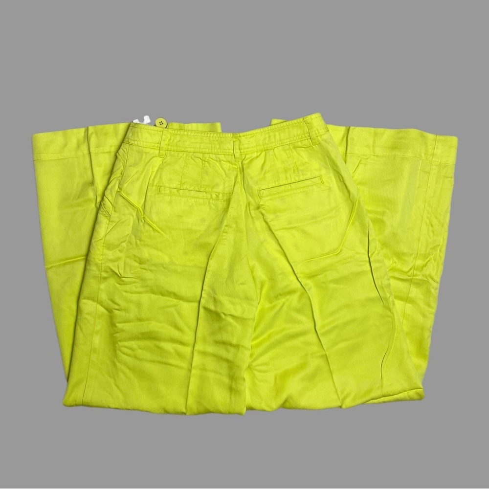 💛 2 💛 NWT Anthro Pants Trousers Wide Leg Bright Low Rise Patch Pockets​ - Picture 4 of 9